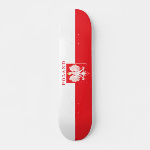 Skateboard Escudo rojo del águila de Polonia