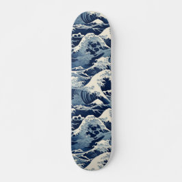 Skateboard Escudos efímeros: Reimaginan las olas de Hokusai