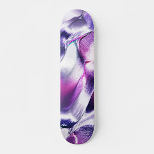 Skateboard Esculpido de metalizado fosco, em roxo e lilás