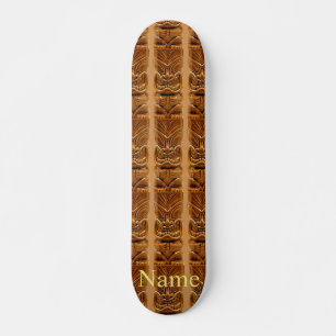 Skateboard Escultura Tiki de oro Thunder_Cove