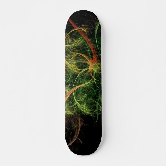 Skateboard Espacio de flores de arte abstracto (Anverso )