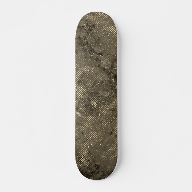 Skateboard Espacio retro moderno urbano Sepia Brown (Anverso )