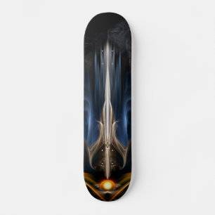 Skateboard Espada Del Arte Fractal Ligero Cubierta De Patinaj