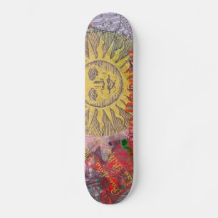 Skateboard España Vintage Sol Viaje Collage Retro Europa