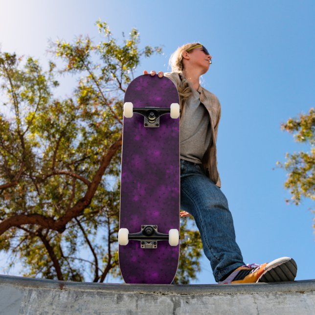Skateboard Espeluznantes arañas púrpuras de Halloween Skatebo (Exterior 1)