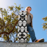 Skateboard Espinoso patrón blanco y negro|Feliz Halloween<br><div class="desc">Espinoso patrón blanco y negro|Feliz Halloween</div>