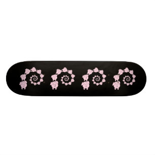 Skateboard Espiral de elefantes rosados