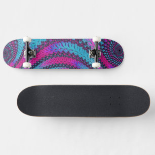 Skateboard Espiral magenta y cian