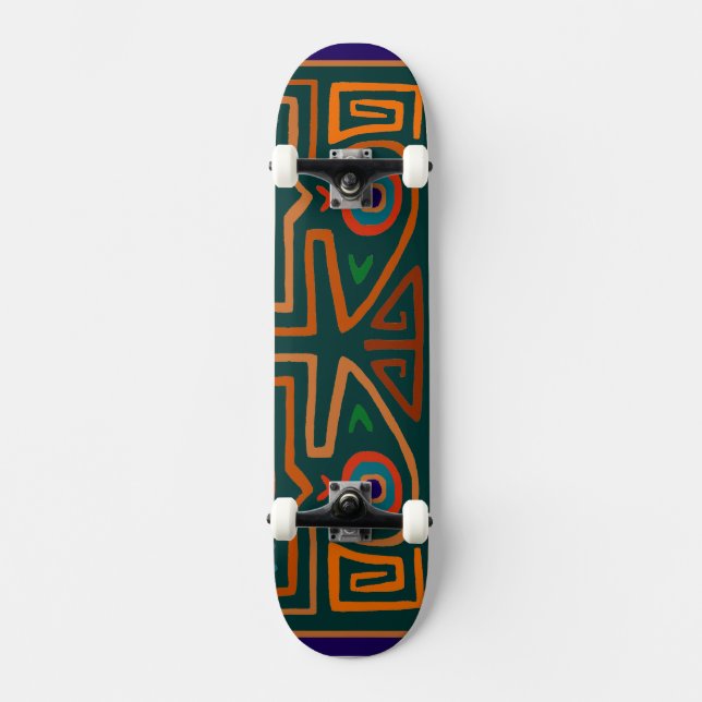 Skateboard Espiritus de Pájaro Tribales Incas Peruanos Patine (Anverso)