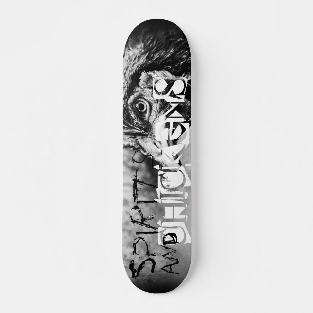 Skateboard espíritus y pollos (Anverso )