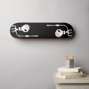 Skateboard Esqueleto de Halloween con espada
