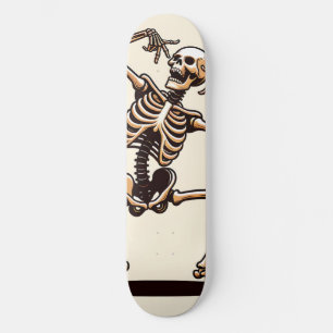 Skateboard Esqueleto Divertido Bailando