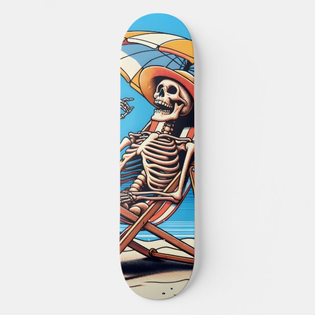 Skateboard Esqueleto Genial de Verano (Anverso)