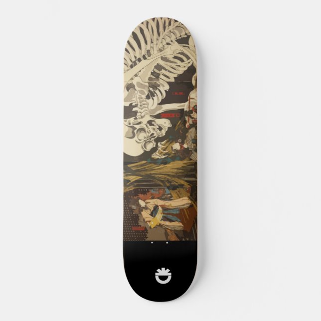 Skateboard esqueleto gigante (Anverso)