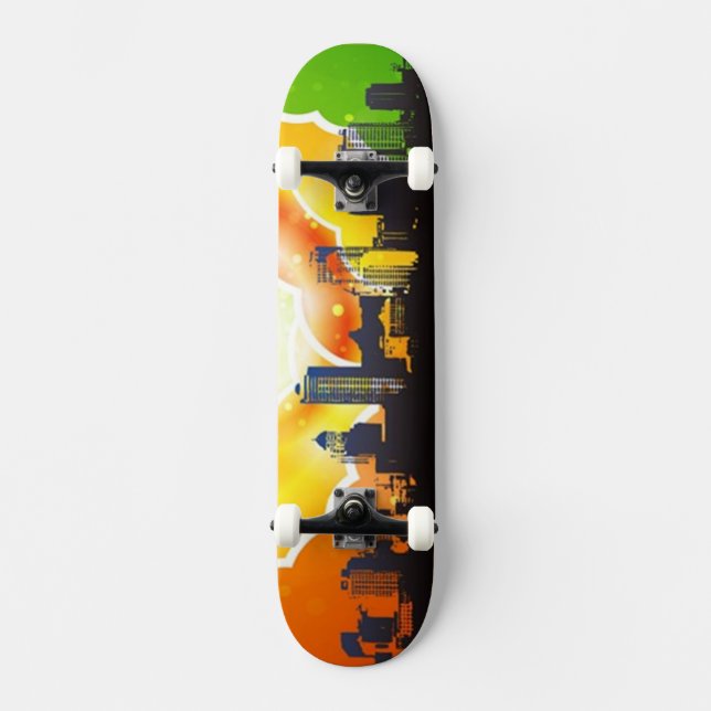 Skateboard Esquina de arco iris urbana (Anverso)