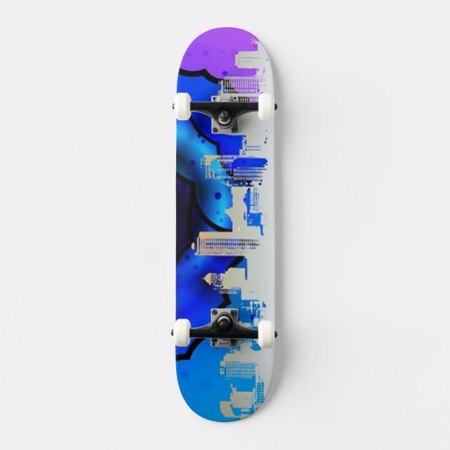 Skateboard Esquina de arco iris urbana (Anverso)