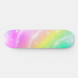 Skateboard Esquina de color de arcoiris Pastel de Unicornio