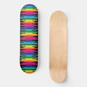 Skateboard Esquina de las líneas del arco iris