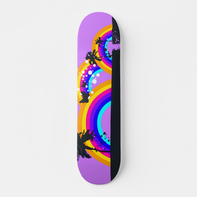 Skateboard Esquina de Rainbows y Mariposas (Anverso )
