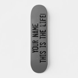 Skateboard Esta Es La Cita De La Vida Personalizado Grunge