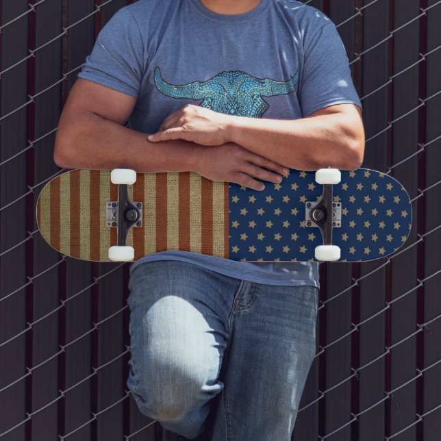 Skateboard Estados Unidos Estados Unidos Estrellas Y Rayas (Exterior 3)