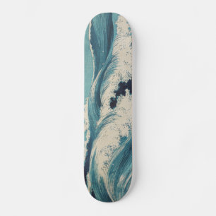 Skateboard Estampa antigua japonesa de bloque de madera de ol