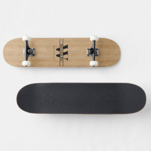 Skateboard Estampa personalizada de madera ligera vintage de 