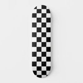 Skateboard Estampado de cuadros negros y blancos