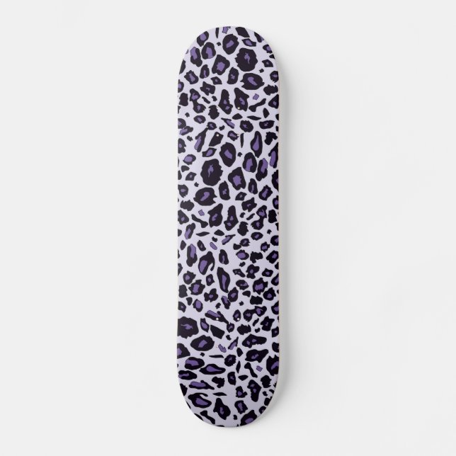 Skateboard Estampado leopardo púrpura (Anverso)