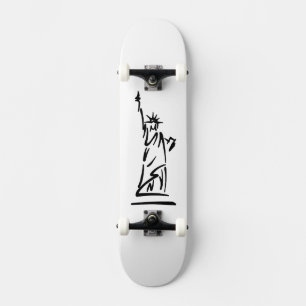 Skateboard Estatua de la Libertad Azul
