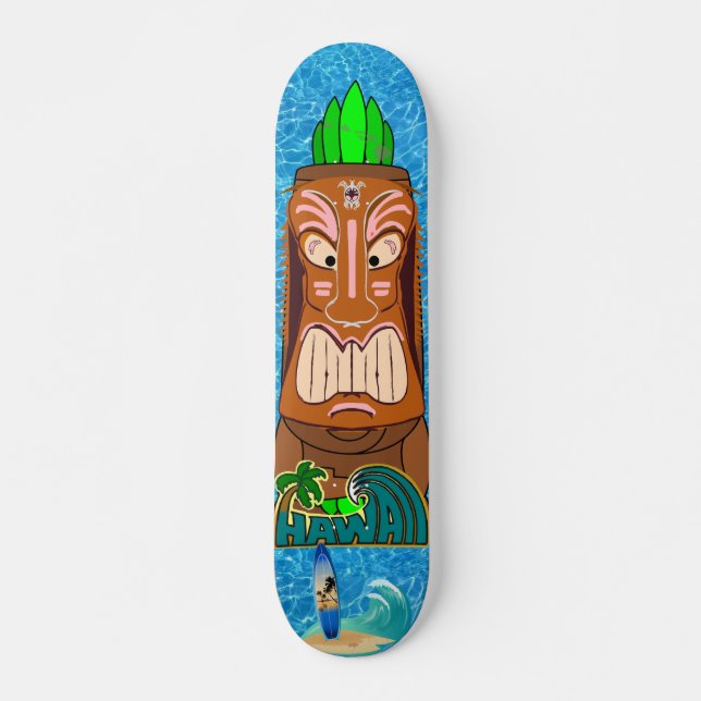 Skateboard Estatua Hawaii de Tiki (Anverso )