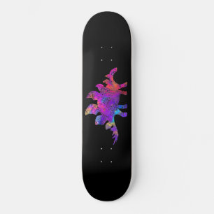 Skateboard Estegosaurio arcoiris