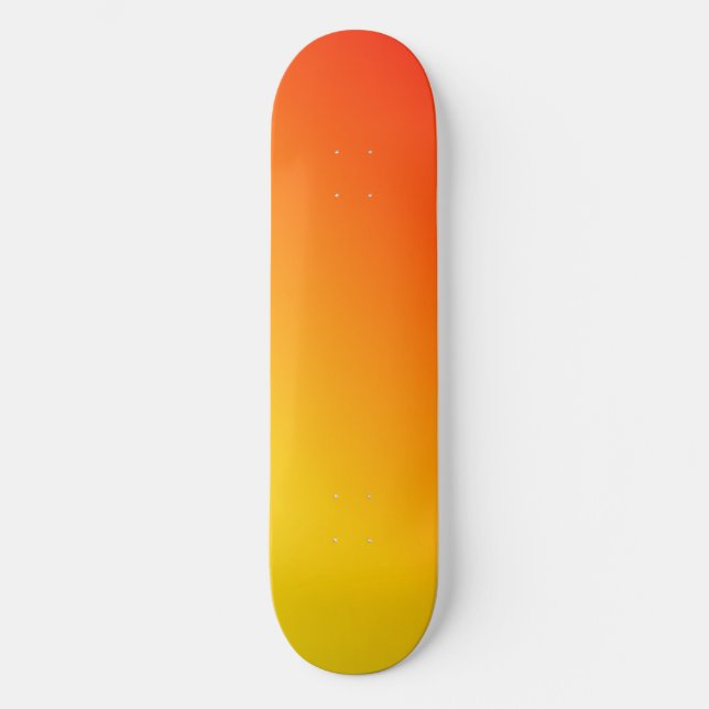 Skateboard Estética Amarillo Naranja (Anverso)
