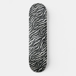 Skateboard Estética de impresión de animal cebra chic