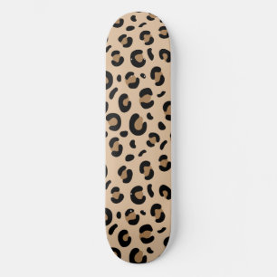 Skateboard Estética Femenina Impresión Animal