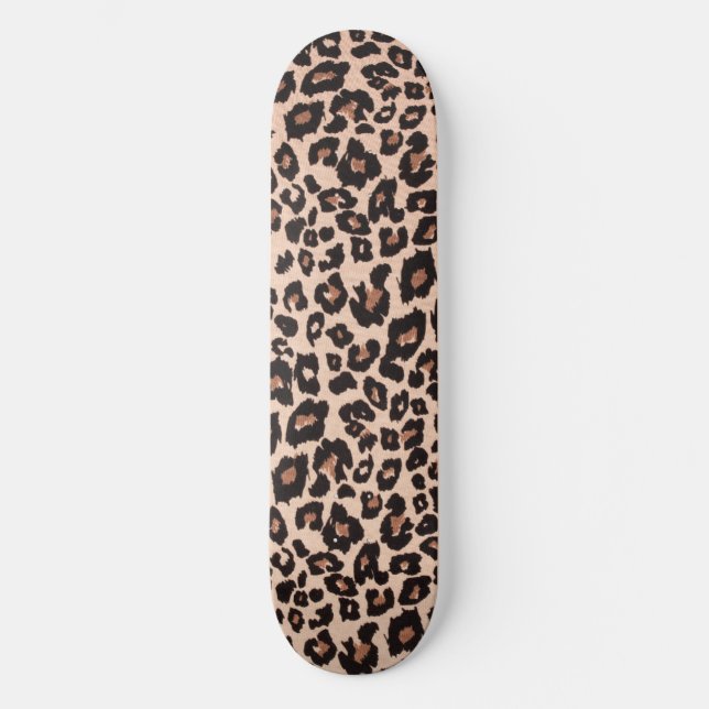 Skateboard Estética genial de leopardo (Anverso)