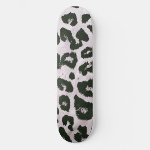 Skateboard Estética Negra con Impresión de Animal Elegante