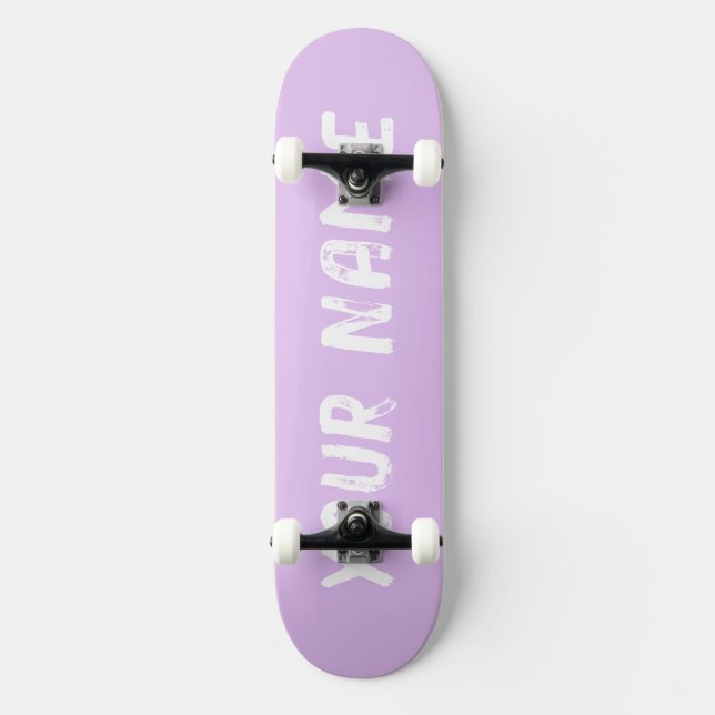 Skateboard Estética Pastel Púrpura (Anverso)