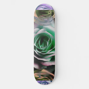 SKATEBOARD ESTILO ARTÍSTICO DE FLORES DE ROSAS