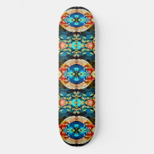 SKATEBOARD ESTILO DE ARTE JAPONÉS BOSQUE SIMÉTRICO