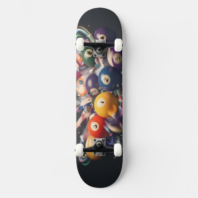 Skateboard Estilo de Bola de Billar (Anverso)