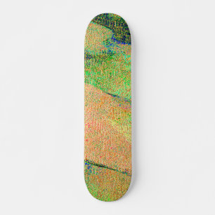 Skateboard Estilo de cuero arrugado, pintura desgastada verde