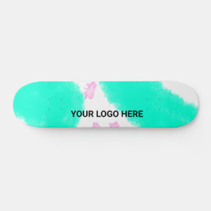 Skateboard ESTILO DE TEXTO MÍNIMO SIMPLE REGALO acuarela verd