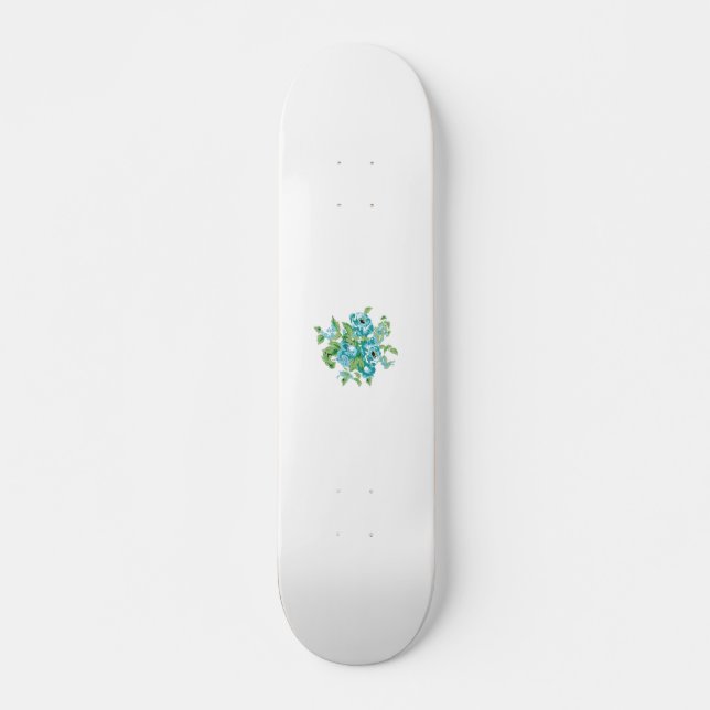 Skateboard Estilo Decorativo, Mint Cream, Azul Fuente, Verde  (Anverso )