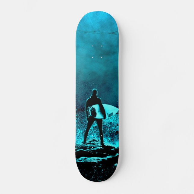 Skateboard Estilo del Grunge del verano que practica surf (Anverso)