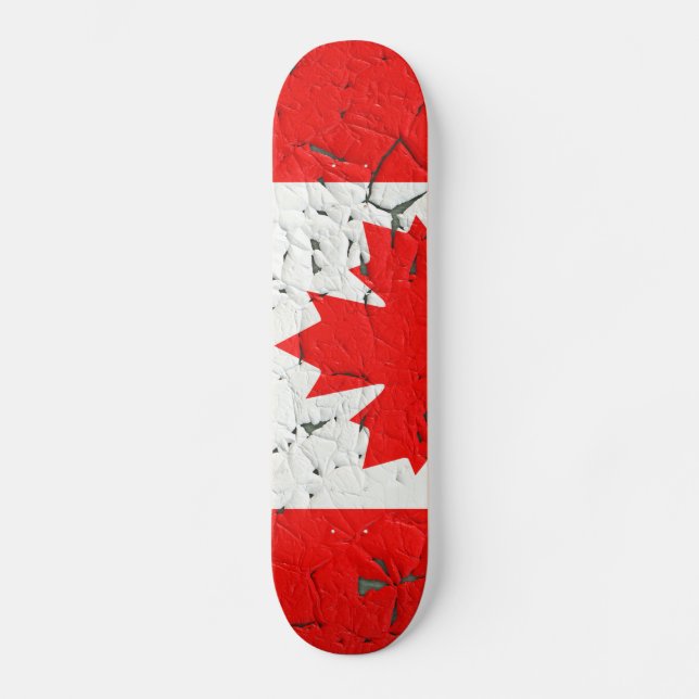 Skateboard Estilo rojo canadiense de la pintura de la (Anverso)