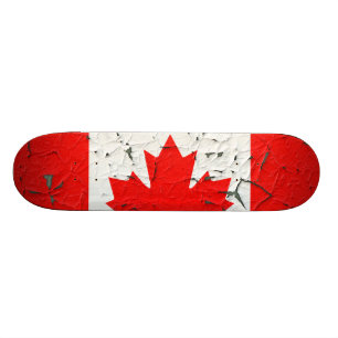 Skateboard Estilo rojo canadiense de la pintura de la