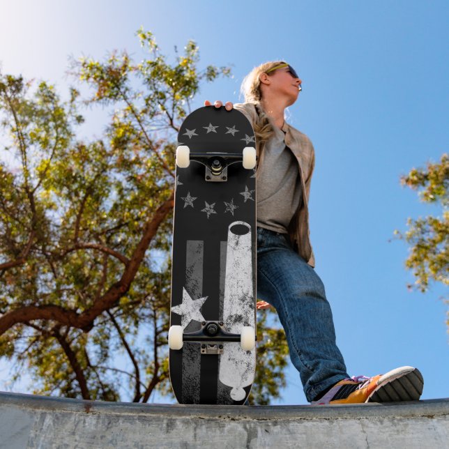 Skateboard Estrella de la Bandera Americana Betsy Ross y Cann (Exterior 1)