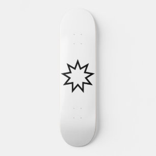 Skateboard Estrella de nueve puntas (símbolo de la fe bahaí)