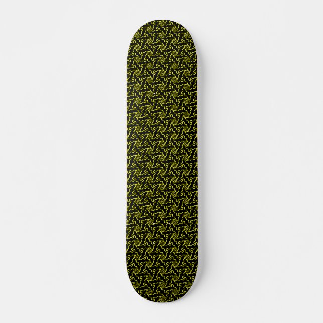 Skateboard Estrella Terrazzo v1 - Negro y amarillo (Anverso )